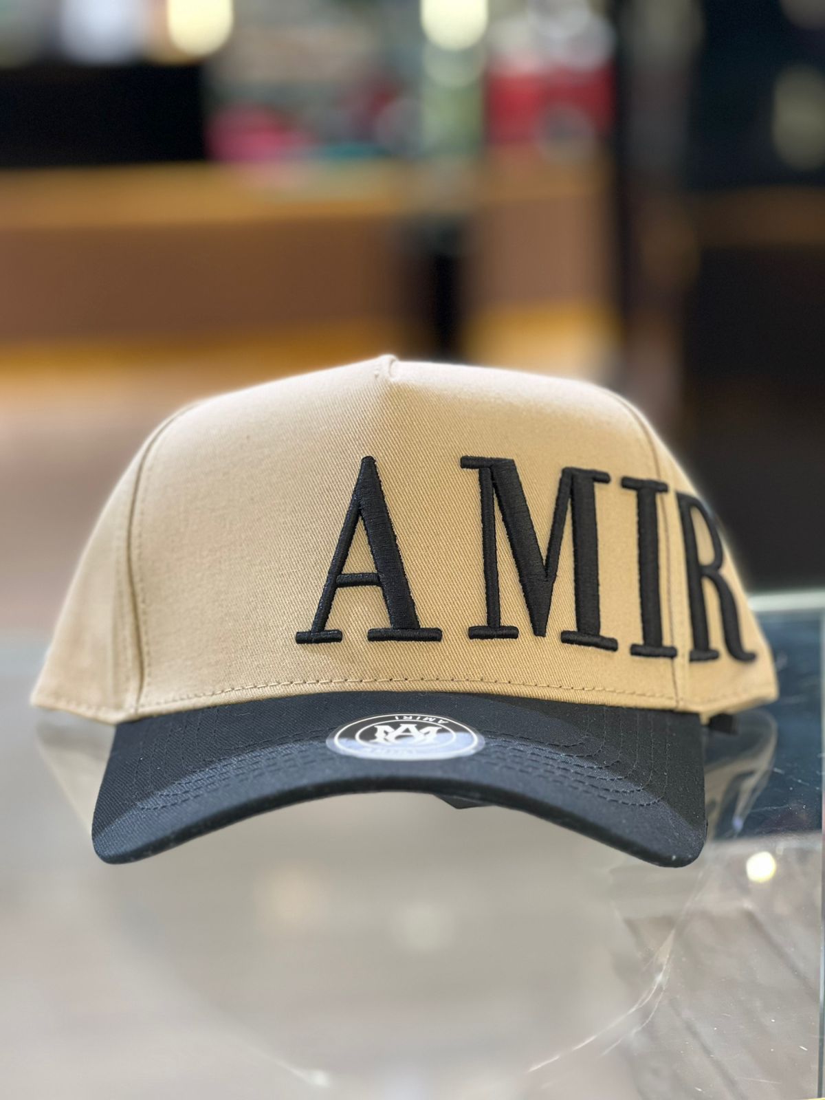 Amiri Beige Contrast Cap