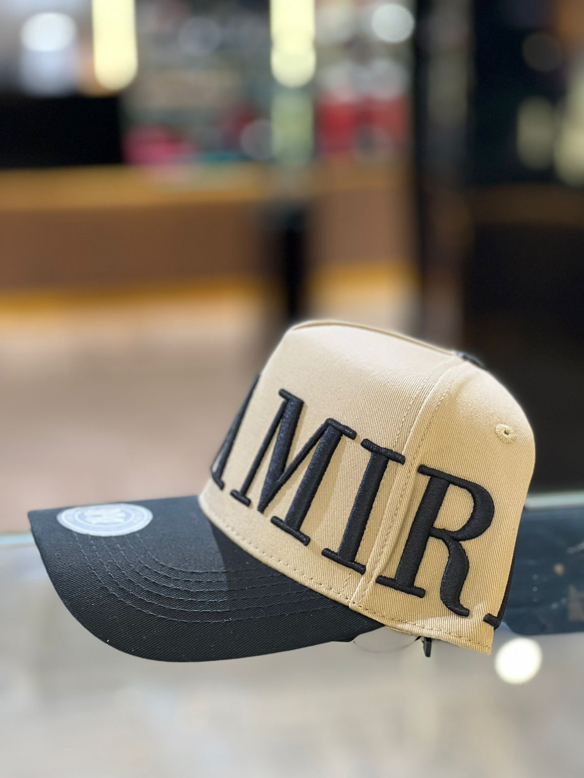 Amiri Beige Contrast Cap