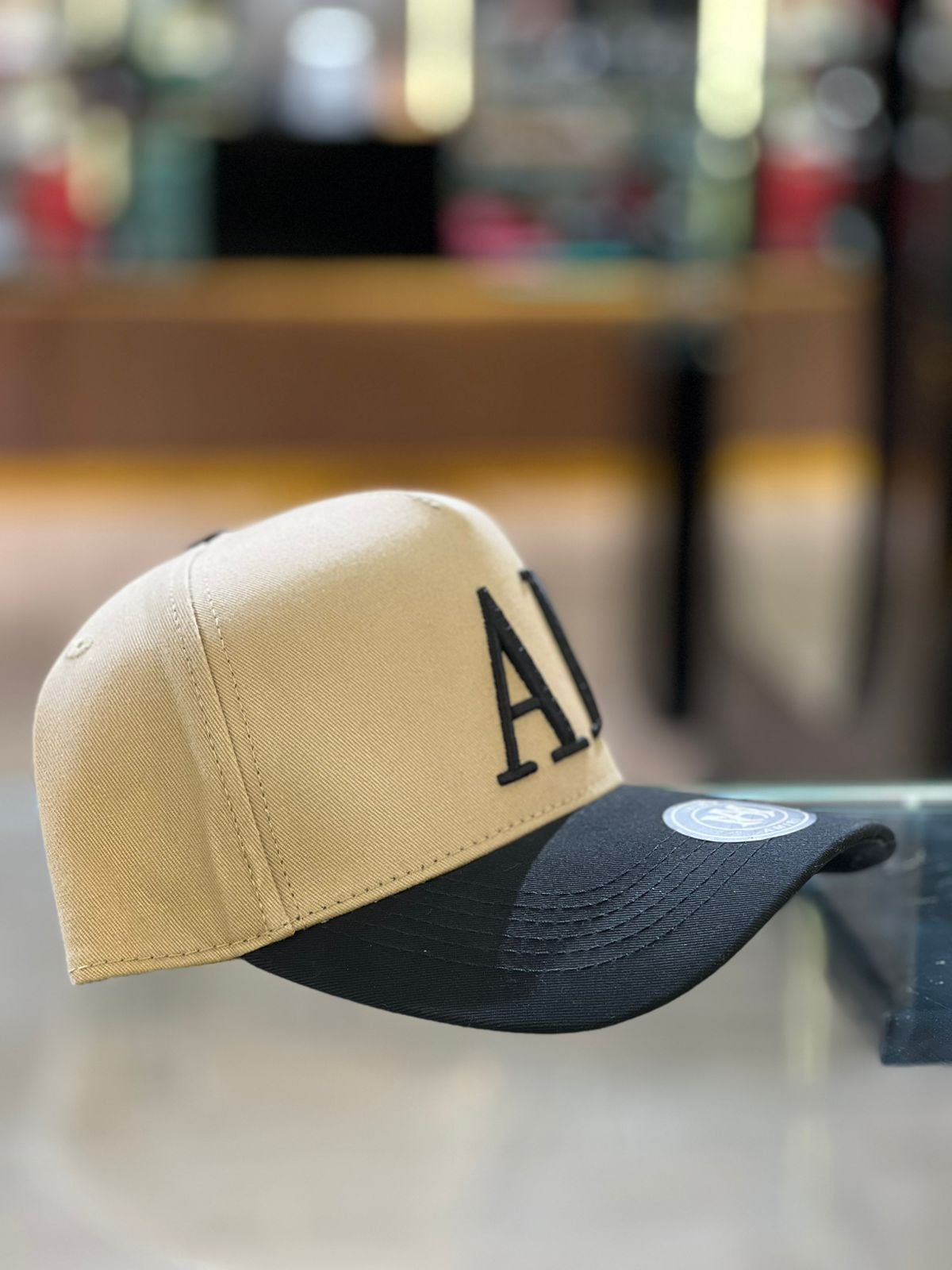 Amiri Beige Contrast Cap